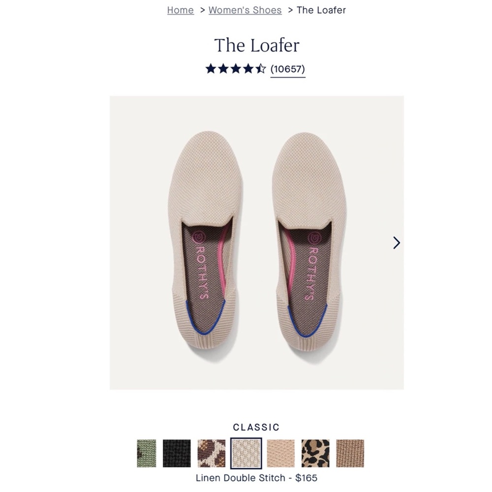 COPY - Rothy’s The Loafer- in linen double stitch